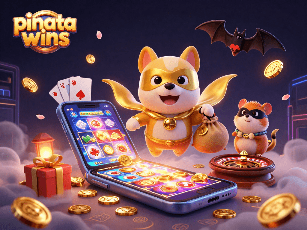 Experience the excitement of pinata wins with cartoon characters and vibrant casino elements.