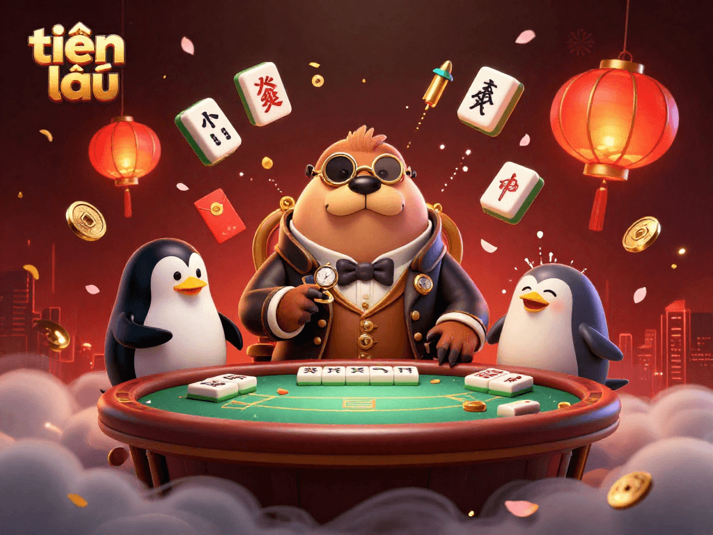 Engaging illustration of tiến lên, showcasing a jolly walrus and friends at an underwater poker game with vibrant elements.