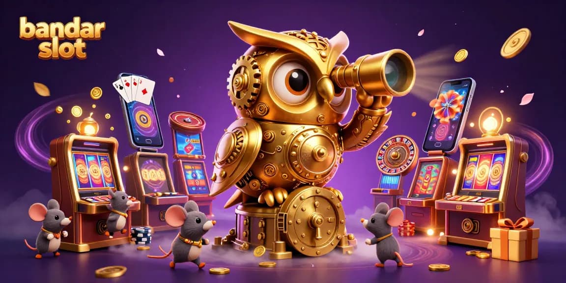 Engage with bandar slot and win big in this vibrant casino scene, featuring animated characters and rich visuals.