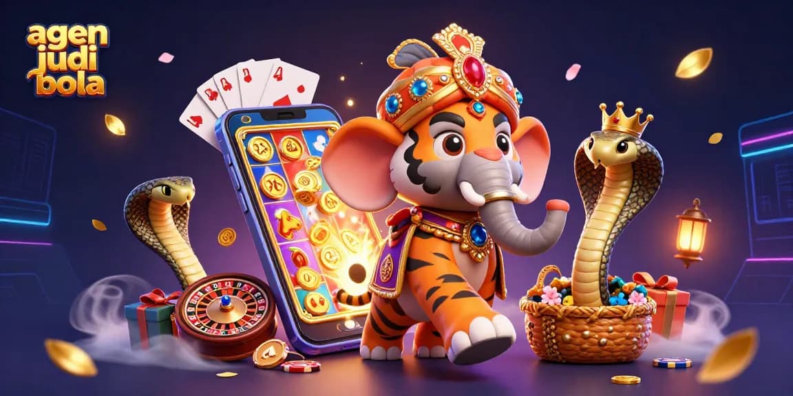 Engage in thrilling online betting with agen judi bola as the majestic maharaja tiger rides his jewel-encrusted elephant.