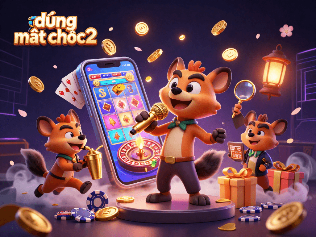 Engage with đường mạt chược 2 as hyenas entertain in a vibrant casino filled with slot games and golden prizes.
