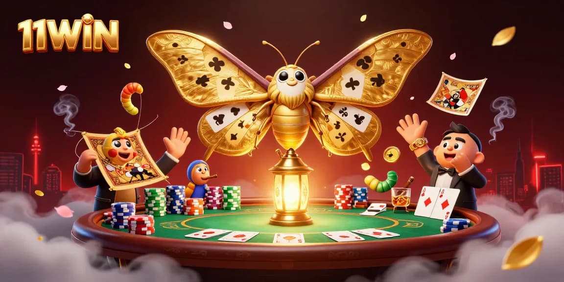 Engage with 11WIN's captivating poker experience featuring dynamic characters and elements.