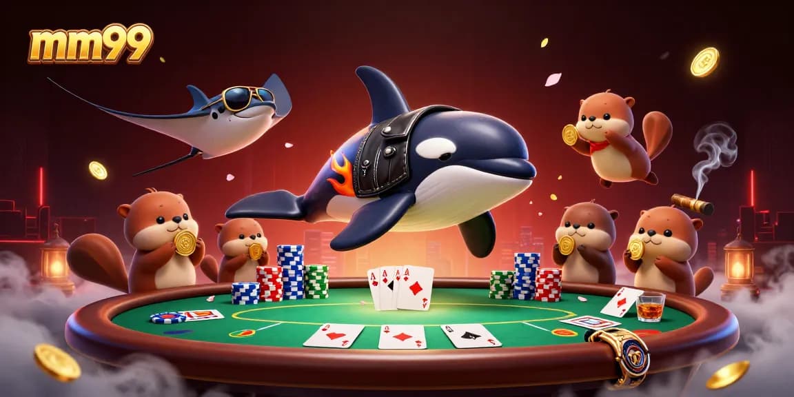 Experience thrilling gameplay at mm99 with lively characters in a vibrant casino setting.