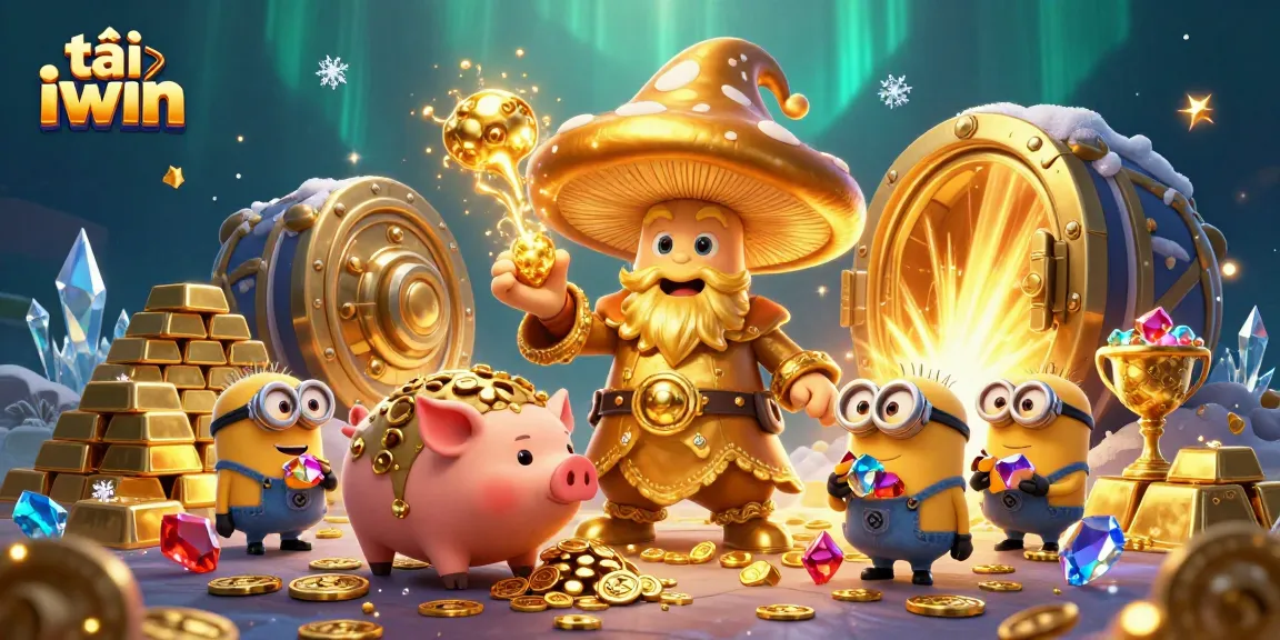 Engage with exciting rewards and magic as you tải iwin in this vibrant casino adventure illustration.