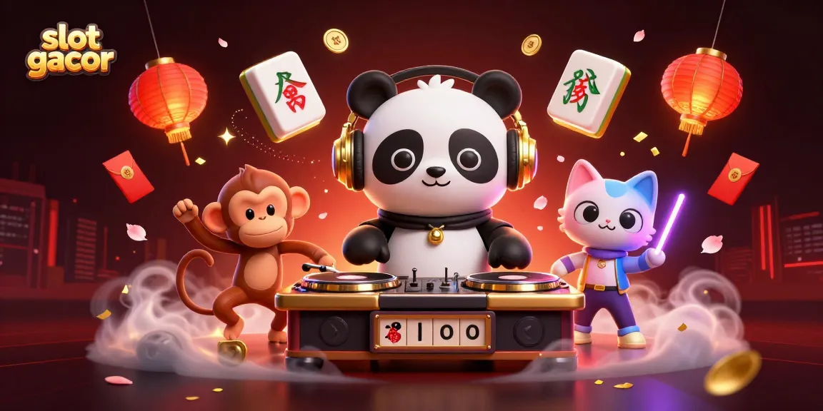 Experience the excitement of slot gacor with vibrant 3D characters and casino elements in a dynamic scene.