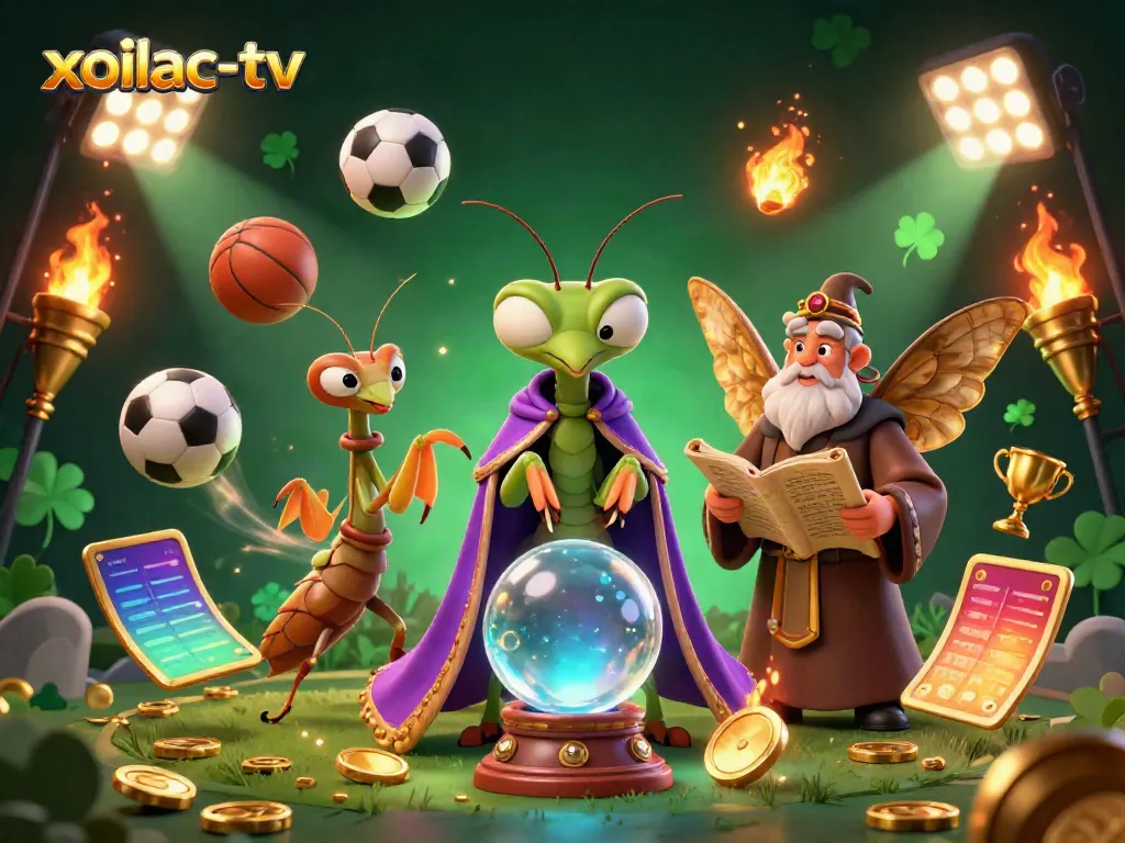 Experience exciting sports betting predictions with xoilac-tv in this dynamic 3D illustration.