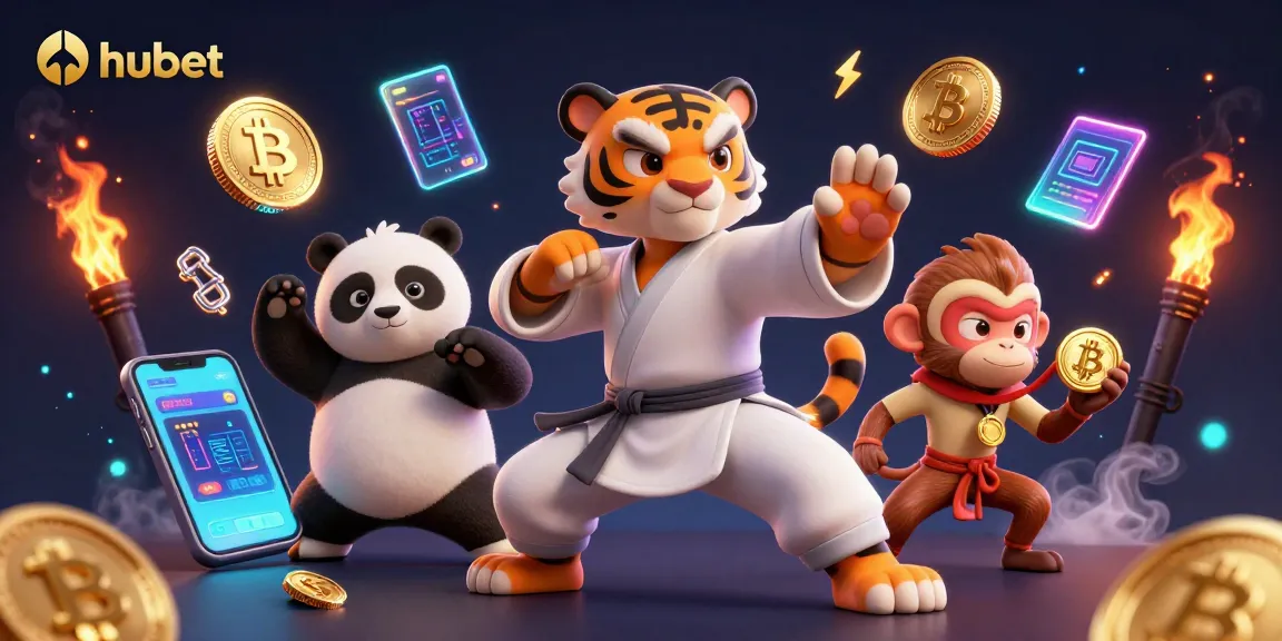 Experience hubet's thrilling actions with a kung fu tiger and panda in an exciting casino adventure.