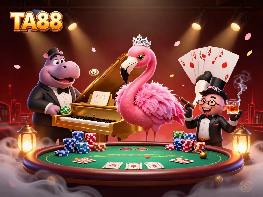 Experience vibrant gaming life with TA88's lively casino scene, featuring dynamic elements and rich details.