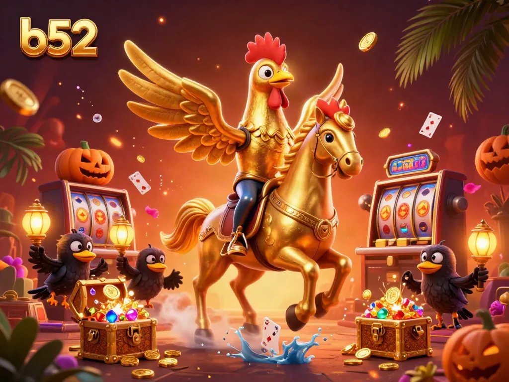 Engage in thrilling gameplay experiences with b52 at the casino, featuring golden rooster characters and vibrant game elements.