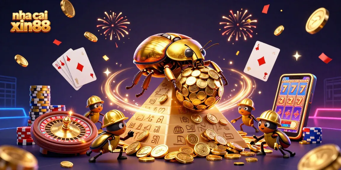 Experience the excitement of nha cai xin88 with casino elements and vibrant graphics.