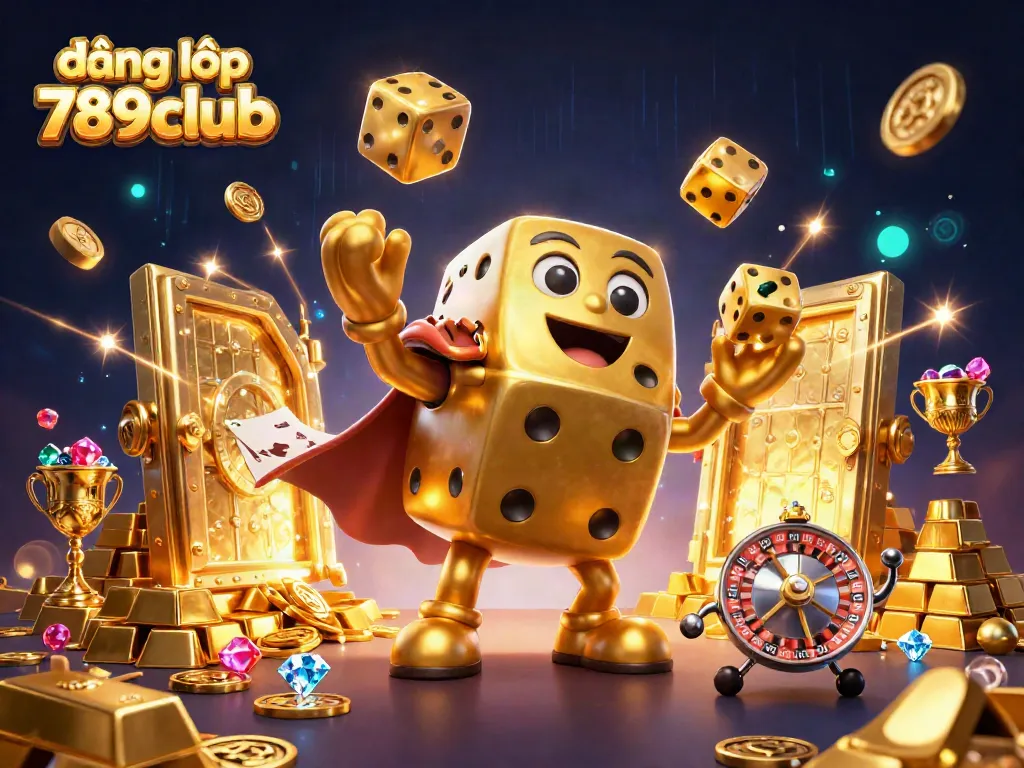 Engage in đăng nhập 789club with exhilarating dice and card visuals in a vivid casino landscape.