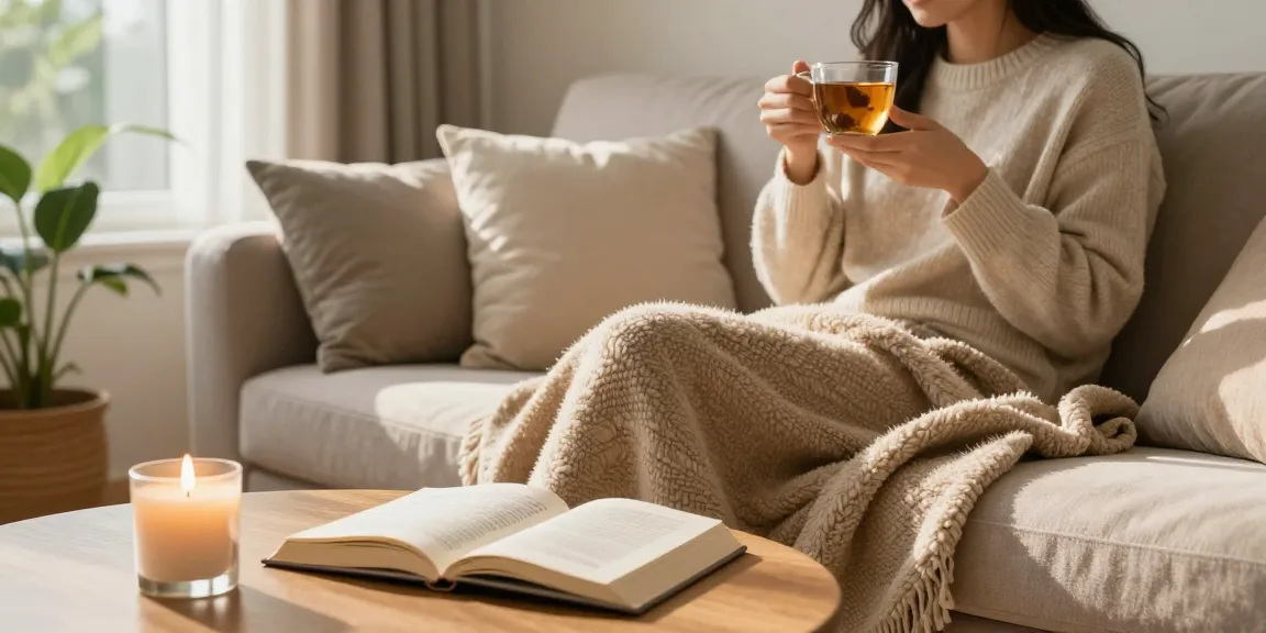 Relaxation with Happy Go Leafy Kratom in a cozy home setting.