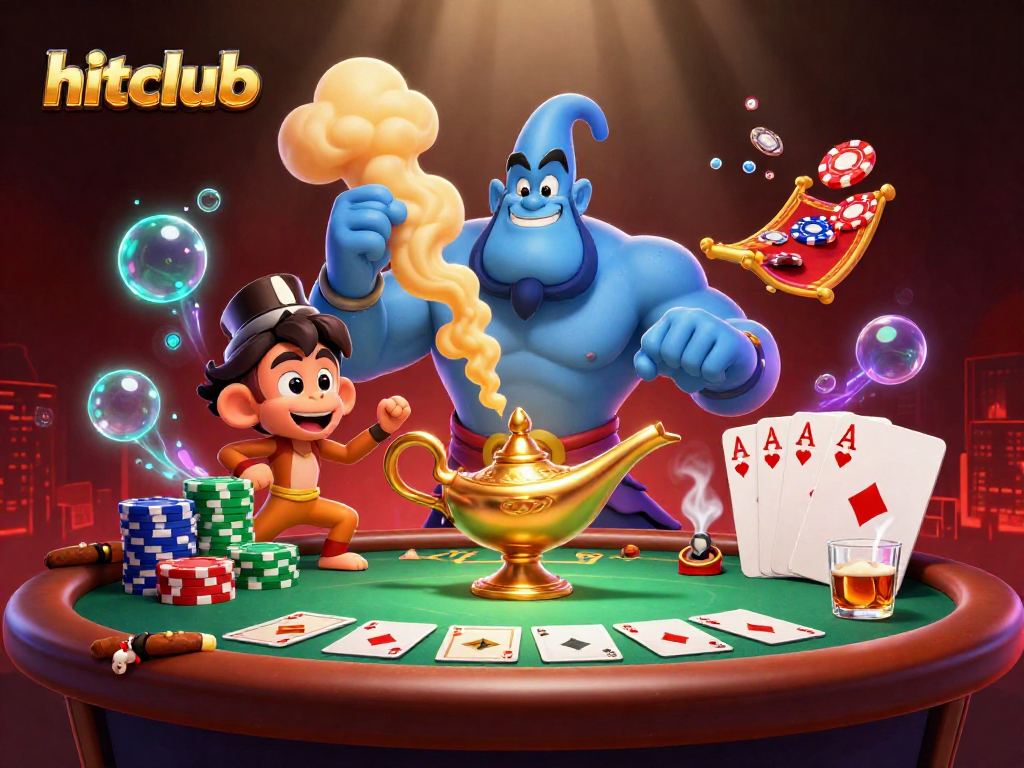 Win big at hitclub with an enchanting casino scene filled with poker elements and magical characters.
