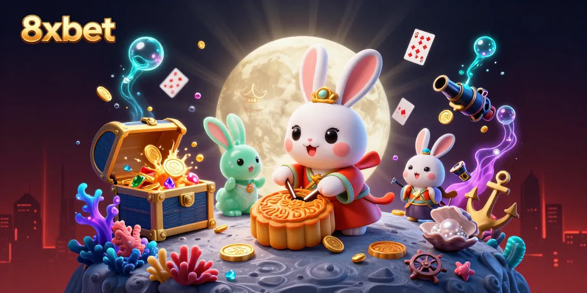 Play casino games at 8xbet while enjoying stunning visuals of our moon rabbit adventure.