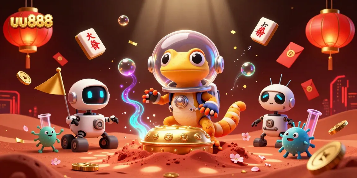 Experience exhilarating gaming at uu888 with a joyous alien casino discovery scene.