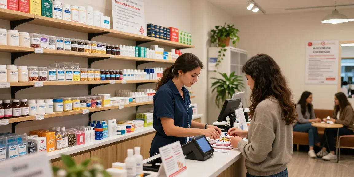 Inside view of an amphetamine shop showcasing a variety of products, friendly staff, and inviting atmosphere.