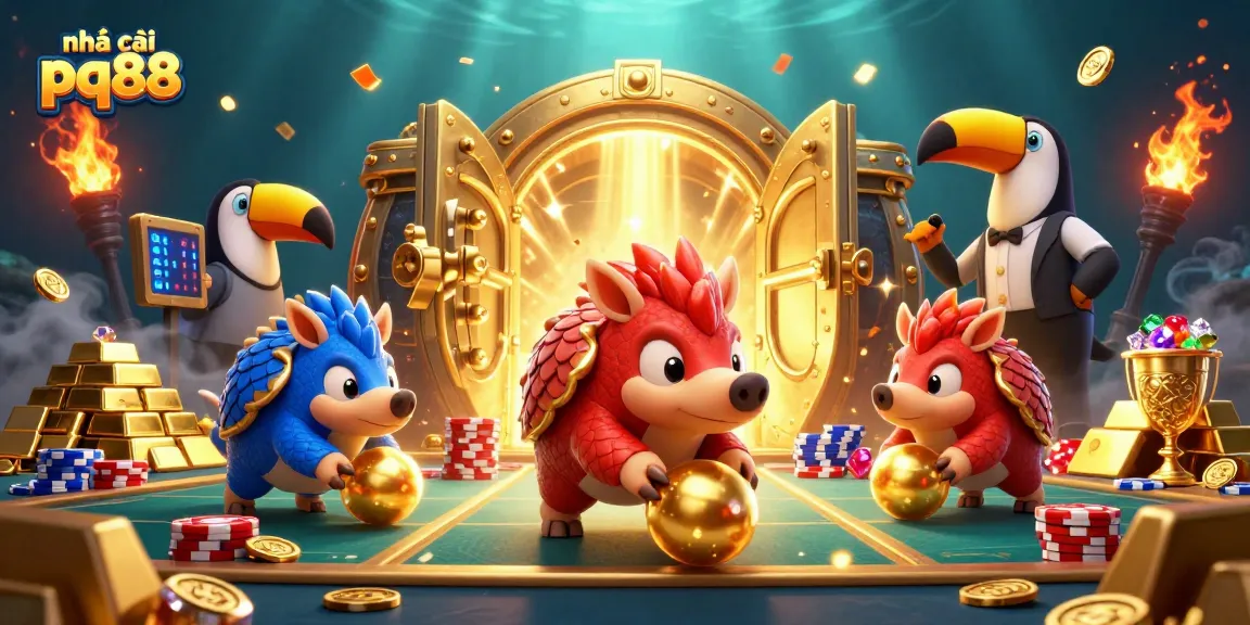 Experience the excitement of nhà cái pq88 as rival pangolins compete in a thrilling casino setting.