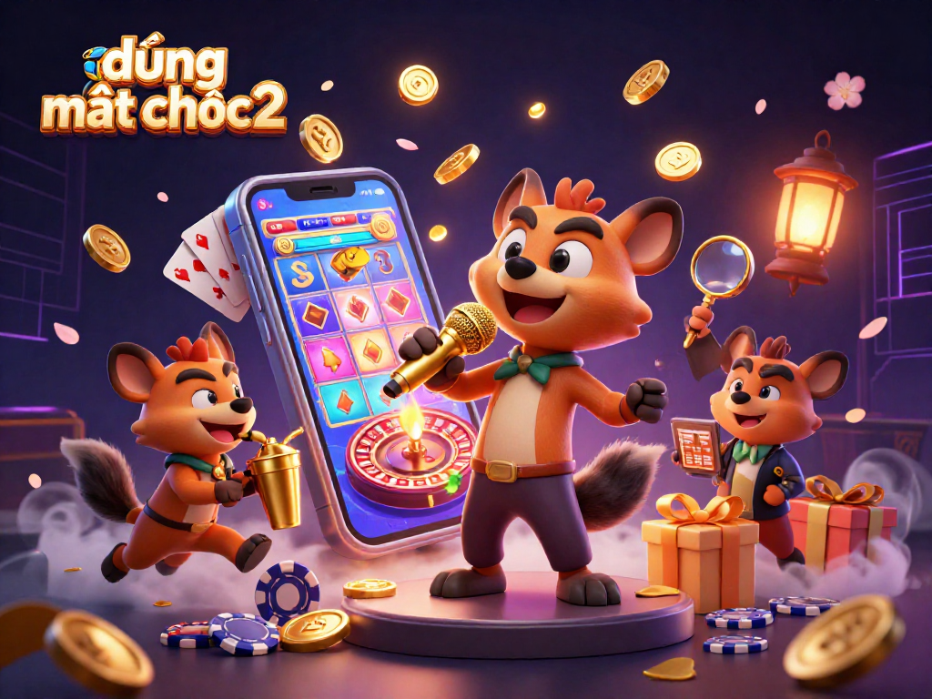 Engage with đường mạt chược 2 as hyenas entertain in a vibrant casino filled with slot games and golden prizes.