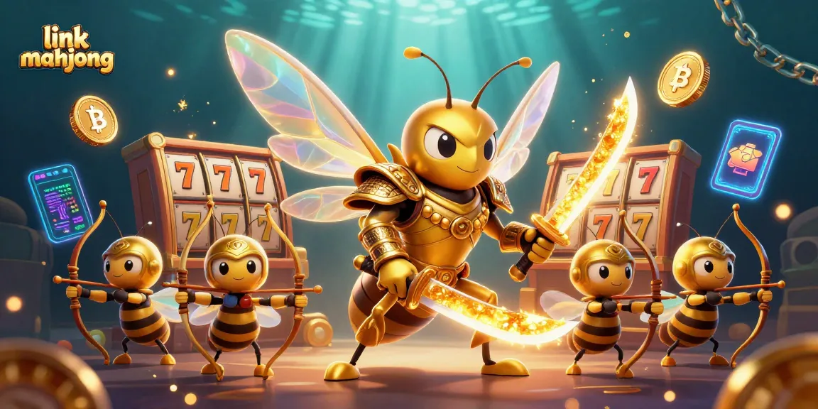 Win big with link mahjong in a vibrant casino-themed dynamic scene filled with action.