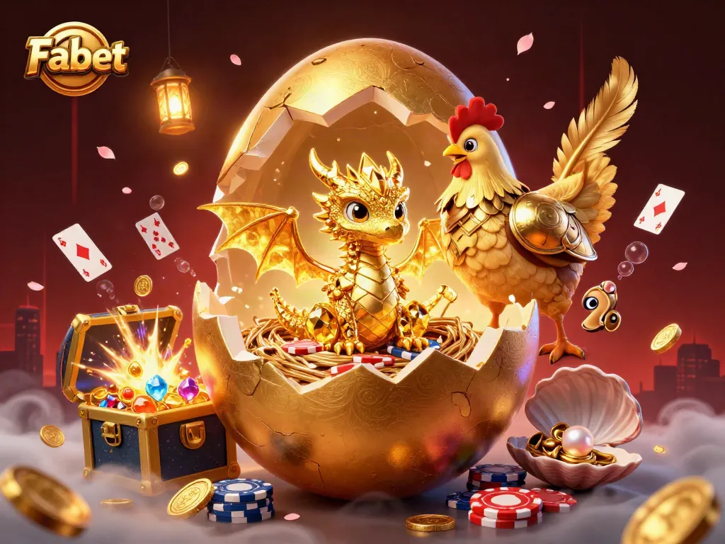 Fabet delivers high-energy casino experiences with golden dragon, poker chips, and enchanted treasures