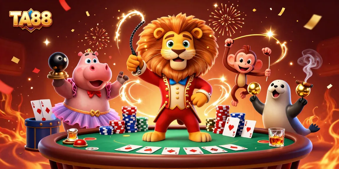 TA88 invites gamers to enjoy a thrilling circus-themed casino scene filled with excitement.