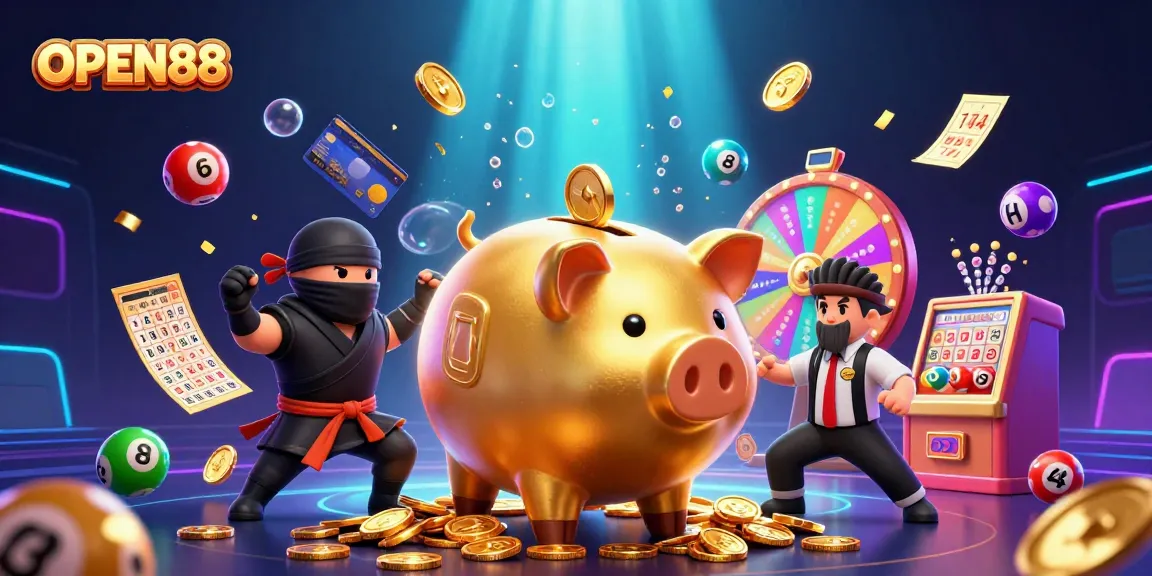 OPEN88 offers an exciting gaming experience with vibrant characters and elements lively intertwined, showcasing thrilling casino action.