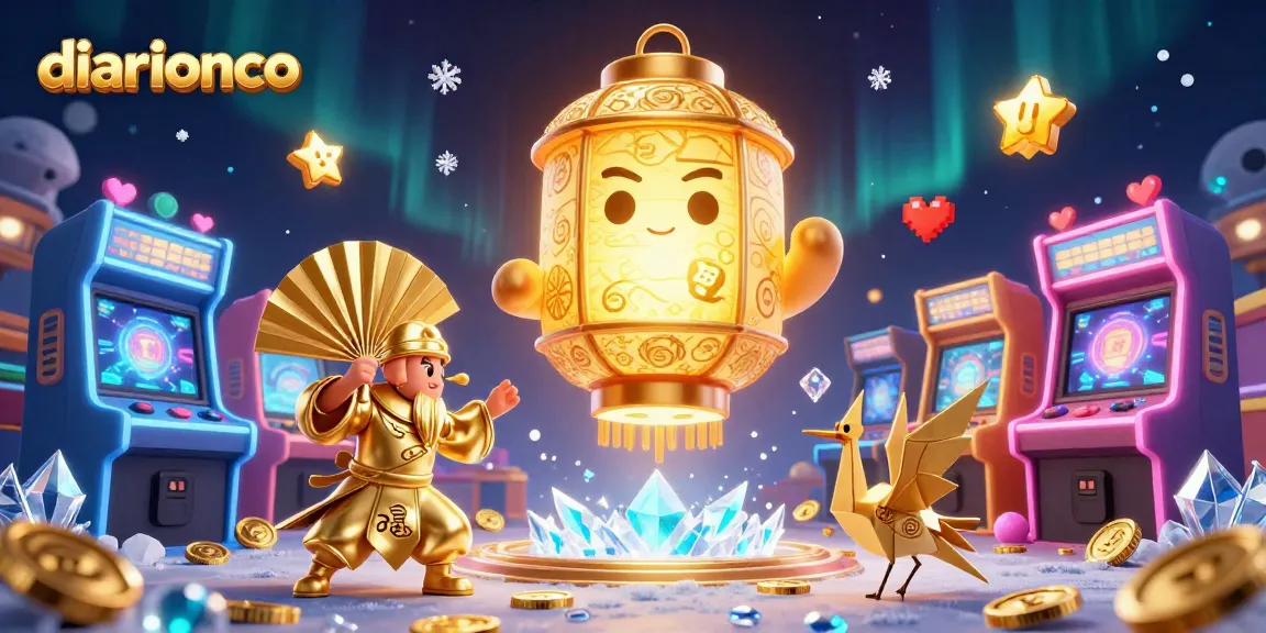 Experience thrilling casino games with diarionco, showcasing a dynamic 3D nighttime market scene.
