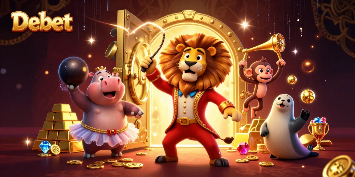 Experience the excitement of Debet with a vibrant casino atmosphere featuring dynamic characters.