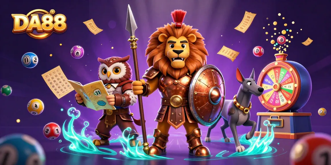 DA88 captivates with vibrant casino elements and characters, creating an engaging gambling experience.