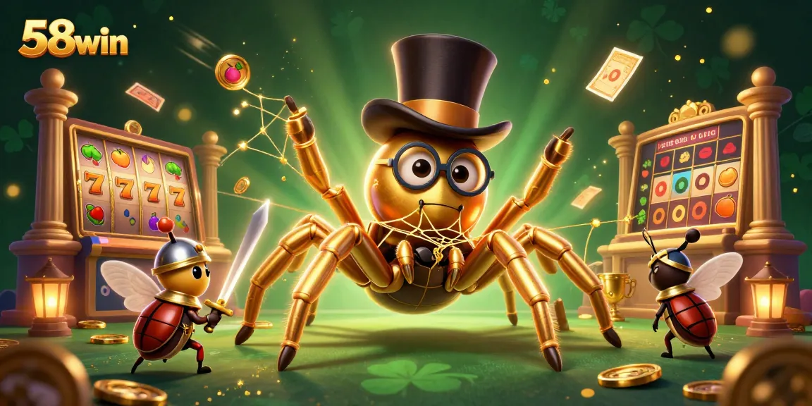 Experience thrilling gaming action at 58win featuring a lavish casino scene filled with vibrant characters and elements.