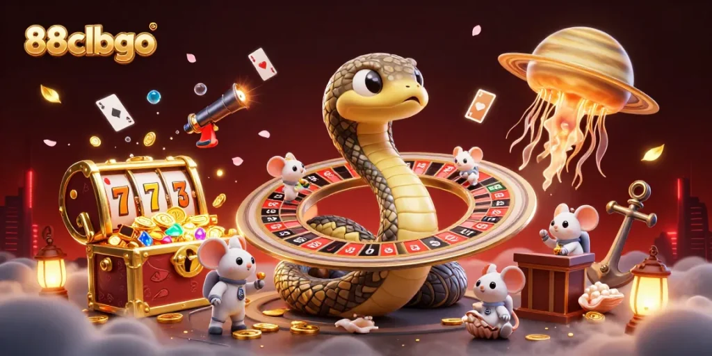 Bet and win at 88clbgo with cosmic themed slots and playful astronaut mice