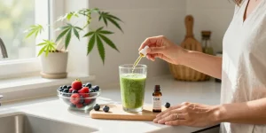 thc vape uk wellness scene featuring CBD oil, hemp extract, and a natural morning routine.