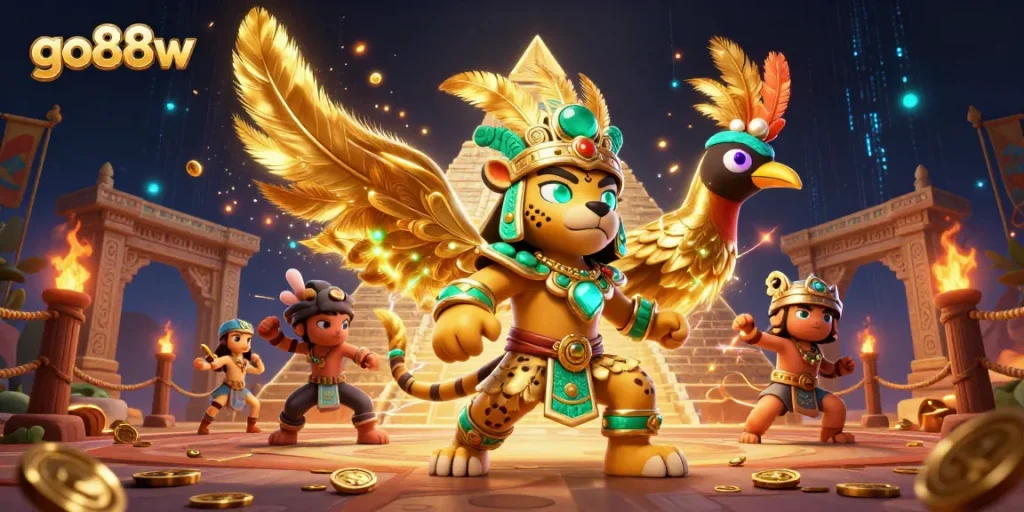 Engage with go88w in this immersive casino scene filled with dynamic game elements and vibrant details.