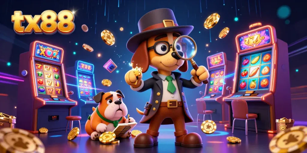 Engage with tx88 through thrilling casino slots as a bloodhound detective solves the mystery of winnings.